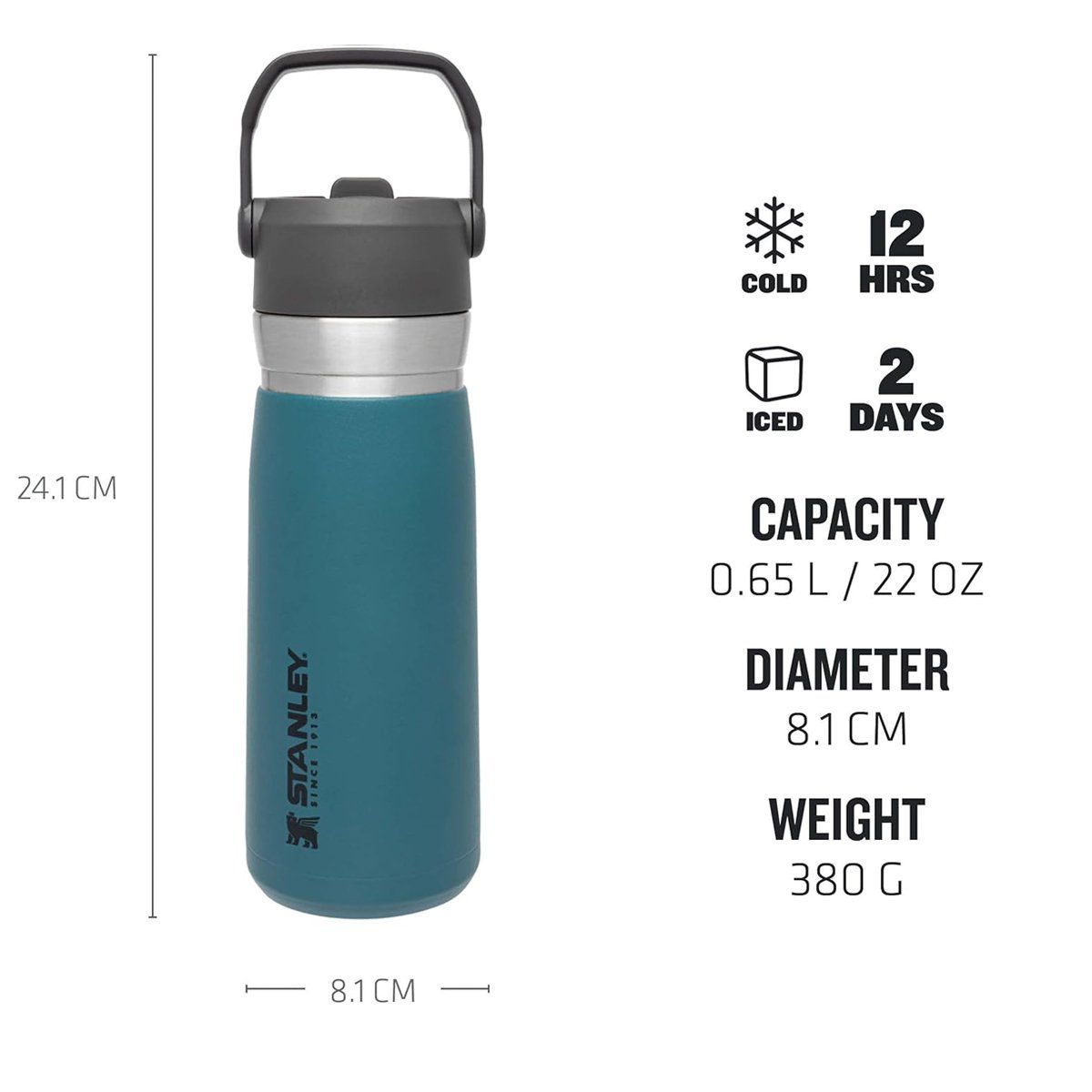  Bình Giữ Nhiệt Cắm Trại Stanley Insulated Iceflow Flip Straw Water Bottle 650Ml 