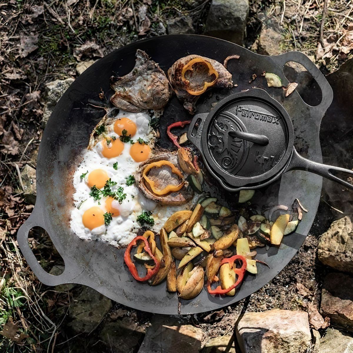  Chảo Sắt Cắm Trại Petromax Griddle And Fire Bowl FS56 
