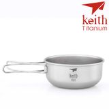  Chén Keith Titanium Single-Wall Bowl with Folding Handle 