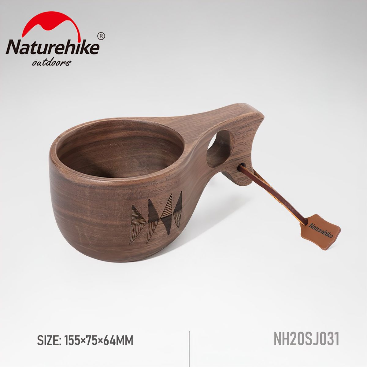  Cốc Gỗ Óc Chó Cắm Trại Dã ngoại Naturehike 