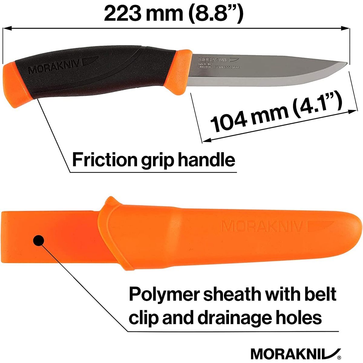 Dao Cắm Trại Morakniv Companion Outdoor Stainless Steel 