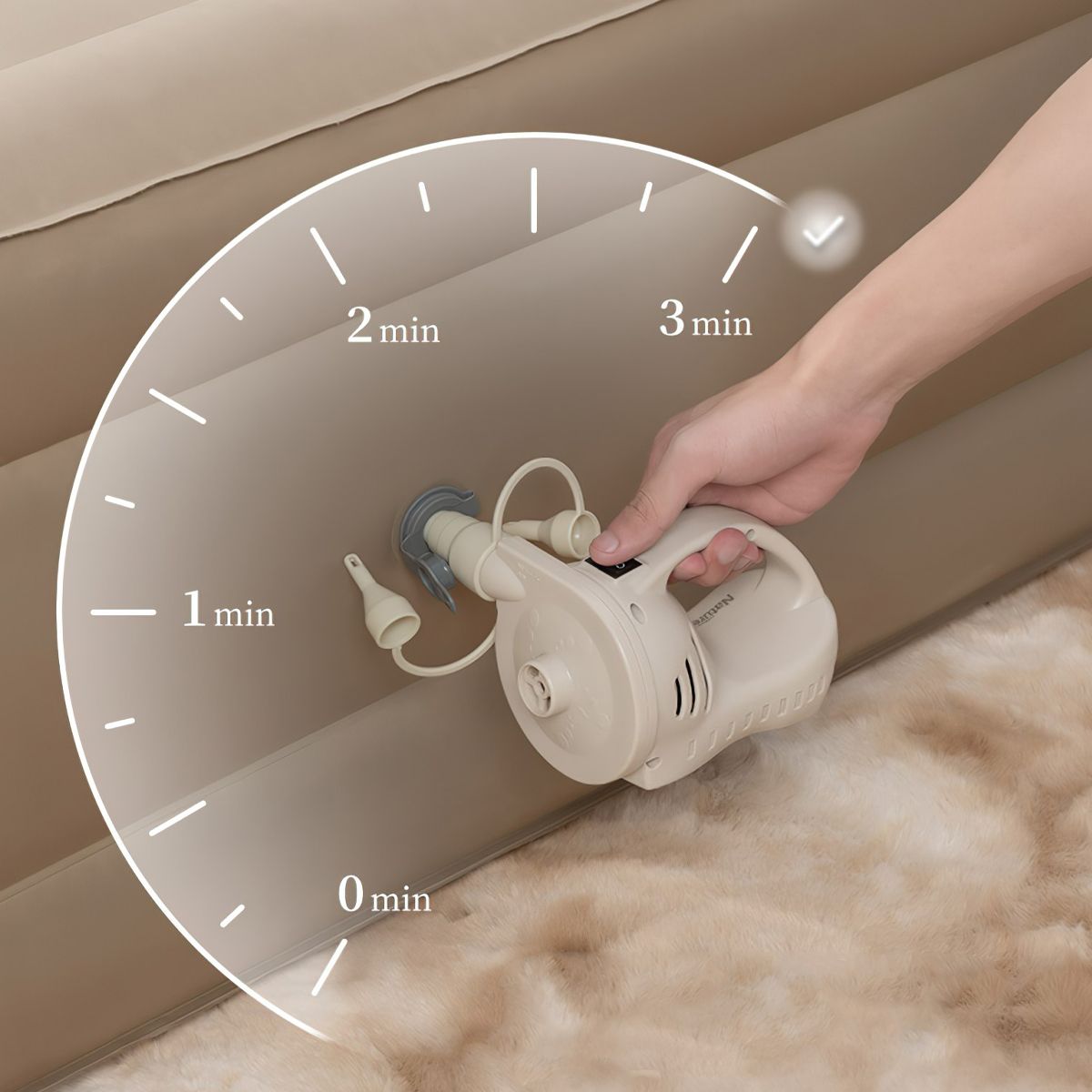  Đệm Đôi Cắm Trại Siêu Dày Glamping Naturehike 