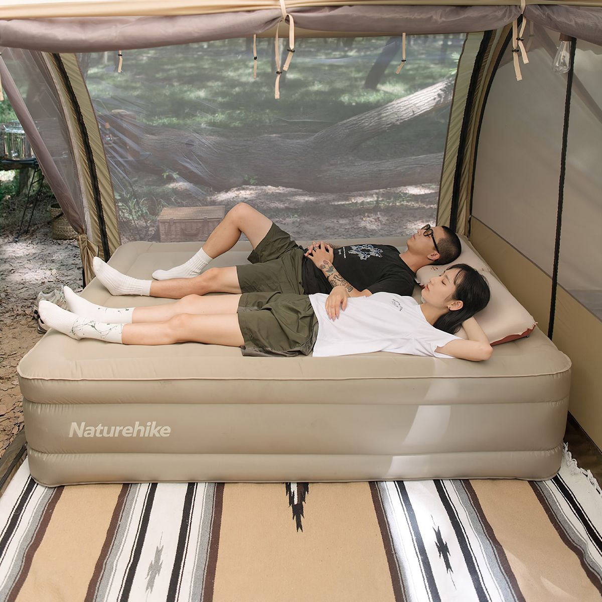  Đệm Đôi Cắm Trại Siêu Dày Glamping Naturehike 