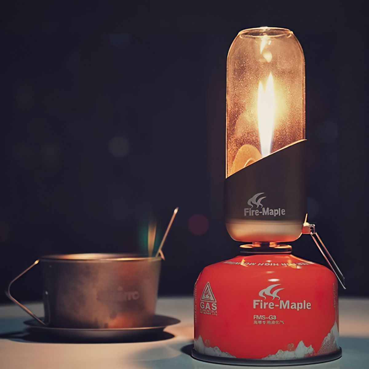  Đèn Gas Cắm Trại Fire Maple Orange Gas Lantern FM-001 