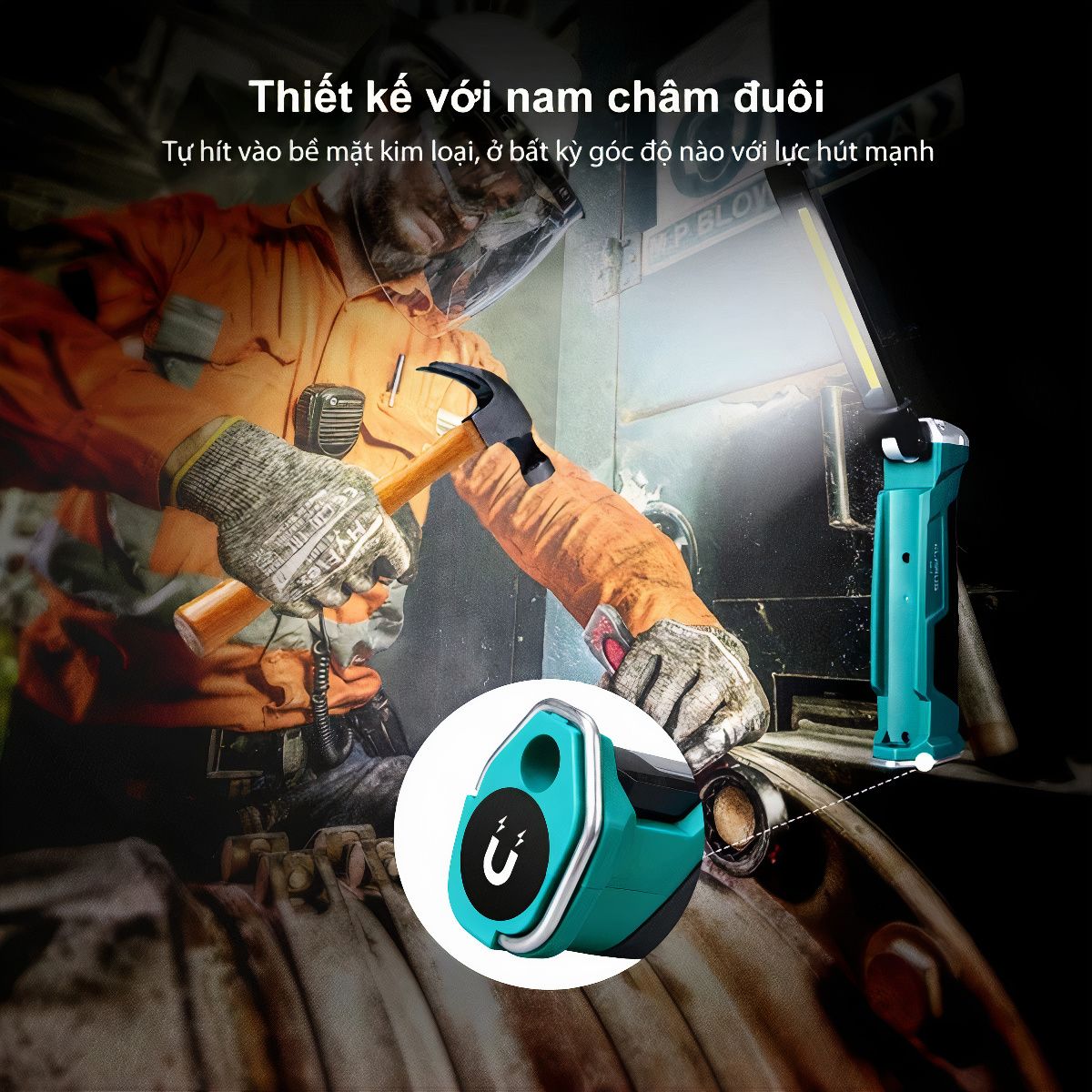  Đèn Pin Cắm Trại KLARUS WL1 LED COB Độ Sáng 550 Lumen Chiếu Xa 31m 