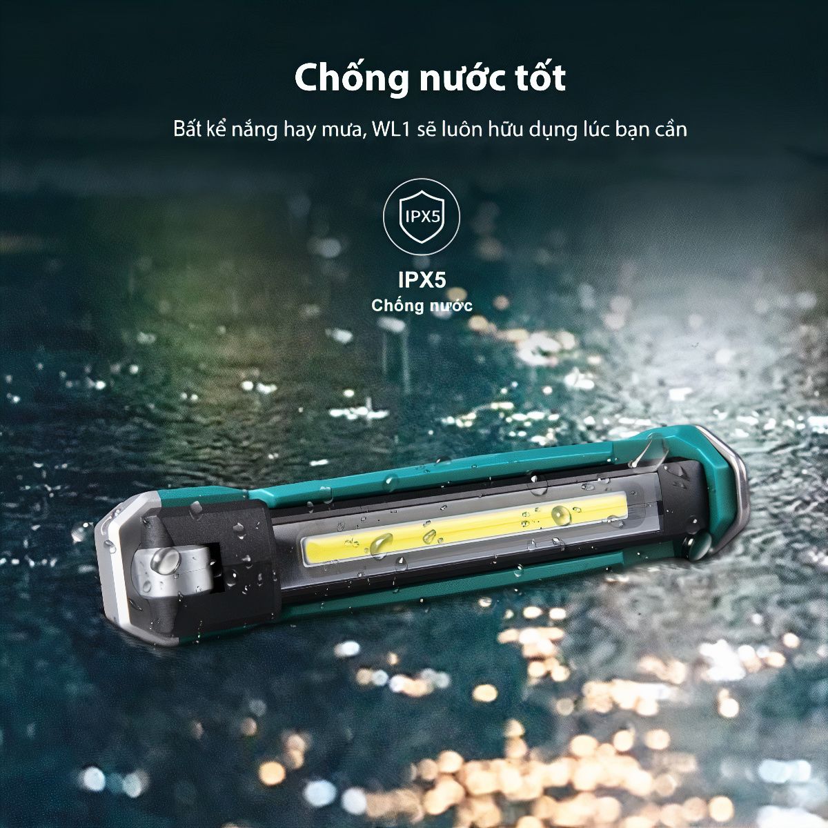  Đèn Pin Cắm Trại KLARUS WL1 LED COB Độ Sáng 550 Lumen Chiếu Xa 31m 