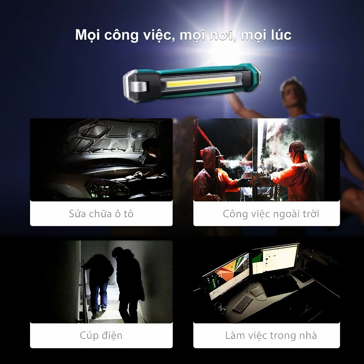  Đèn Pin Cắm Trại KLARUS WL1 LED COB Độ Sáng 550 Lumen Chiếu Xa 31m 