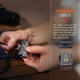  Đèn pin móc khóa FENIX E03R v2 sáng 500lm chiếu xa 90m sạc USB C 