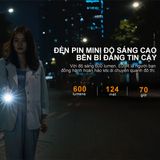  Đèn Pin Móc Khóa FENIX E09R Độ Sáng 600lm 