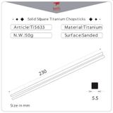  Đũa Keith Solid Square Titanium Chopsticks 