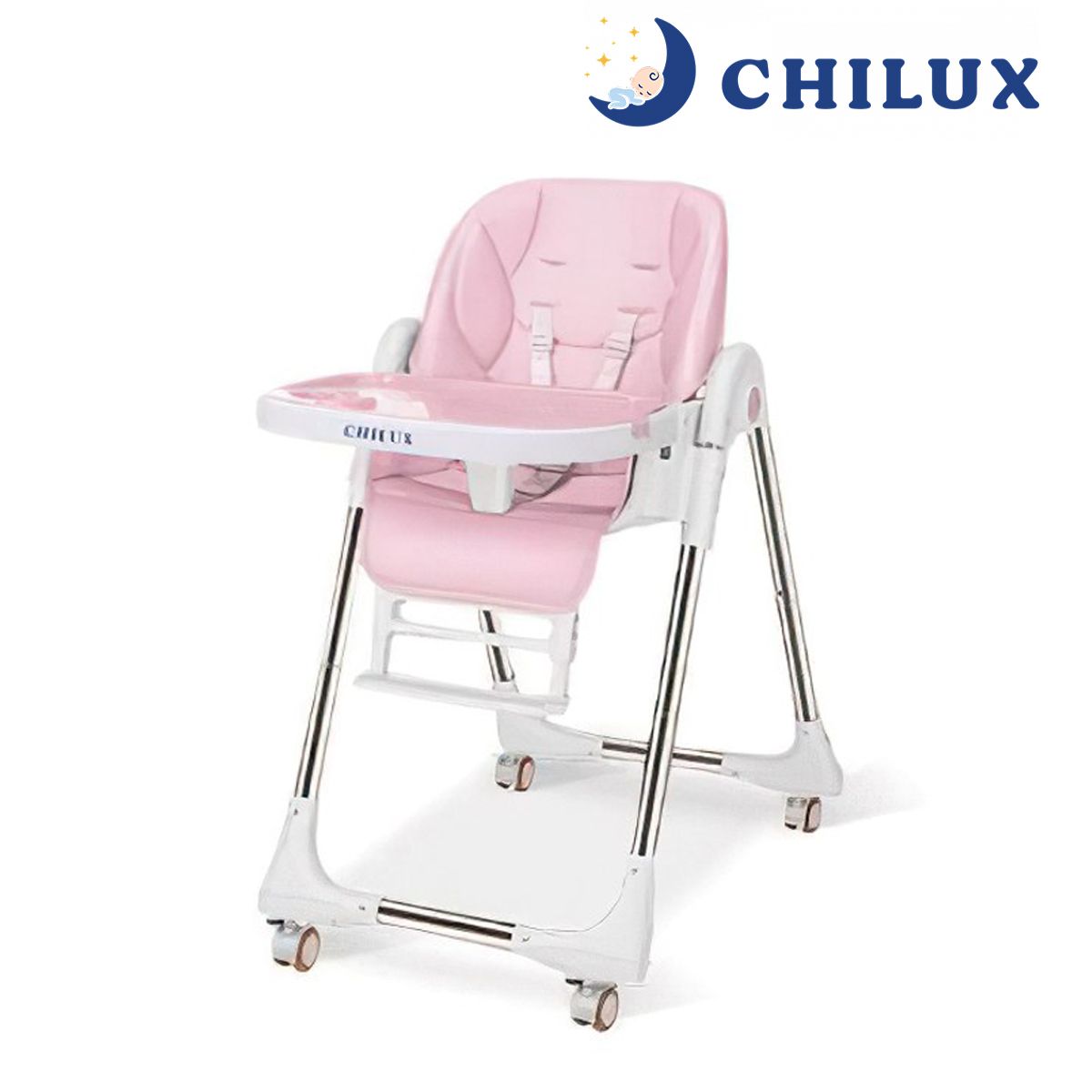  Ghế Ăn Dặm Đa Năng Chilux Grow S - Màu Hồng 
