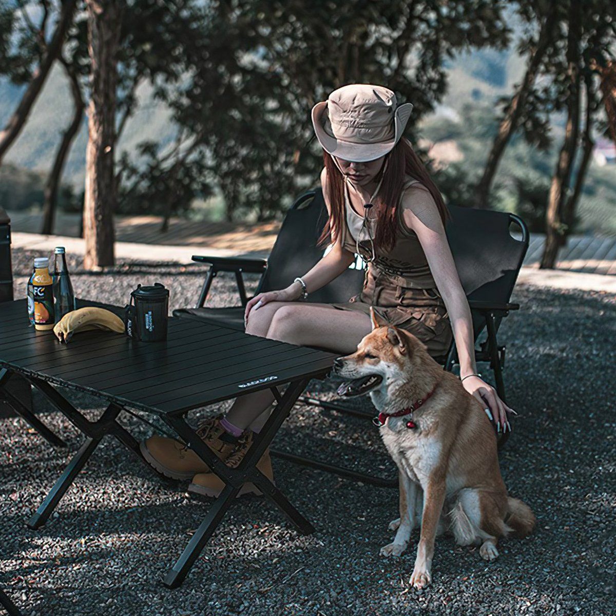 Ghế Đôi Cắm Trại Du Lịch Xếp Gọn Blackdog Double Folding Chair 