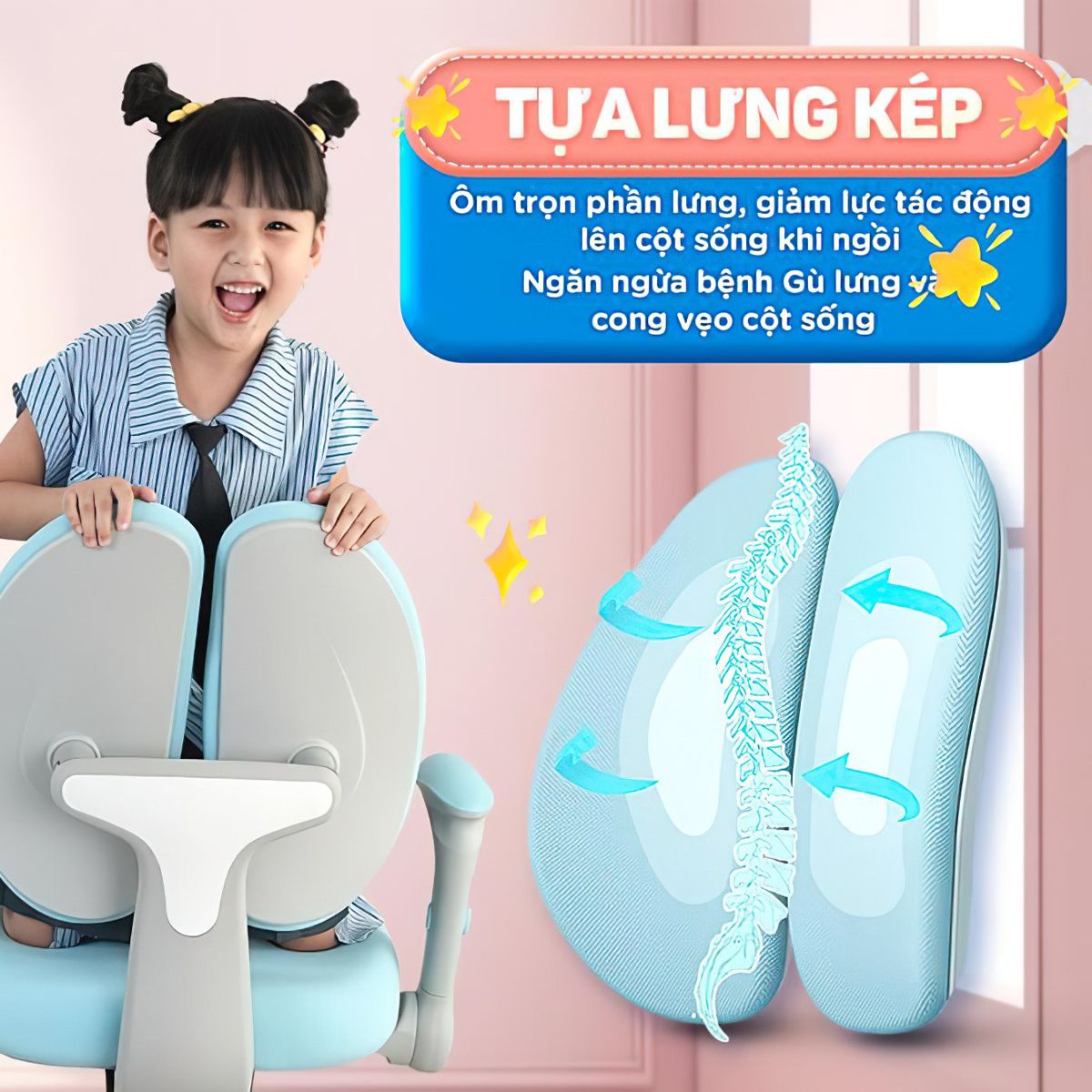  Ghế Ngồi Học Cho Bé Đúng Tư Thế Công Thái Học Chilux G18 