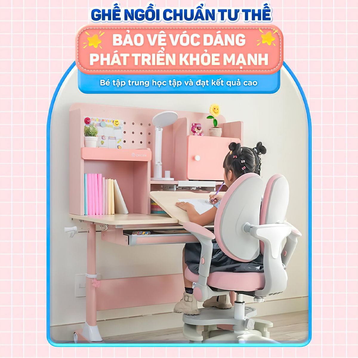  Ghế Ngồi Học Cho Bé Đúng Tư Thế Công Thái Học Chilux G18 