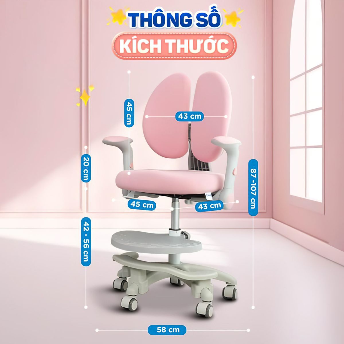  Ghế Ngồi Học Cho Bé Đúng Tư Thế Công Thái Học Chilux G18 