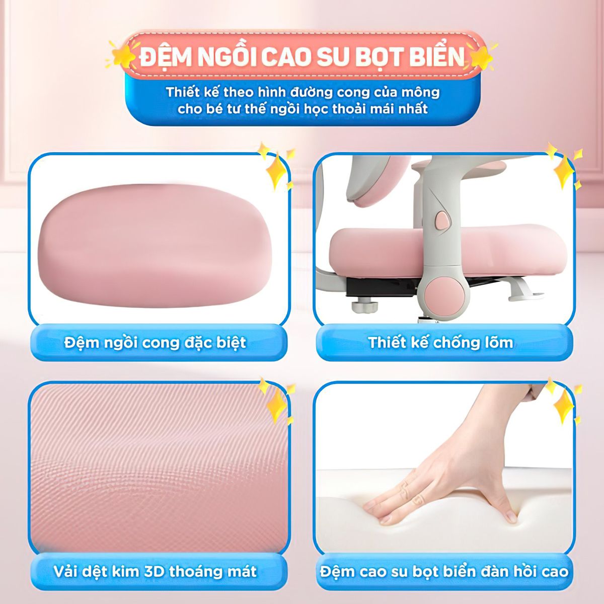  Ghế Ngồi Học Cho Bé Đúng Tư Thế Công Thái Học Chilux G18 
