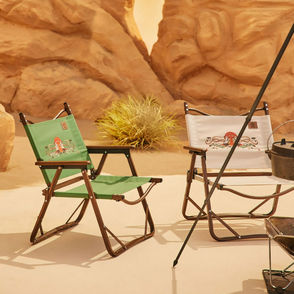  Ghế Xếp Vân Gỗ Glamping Naturehike - Con Đường Tơ Lụa Glamping 