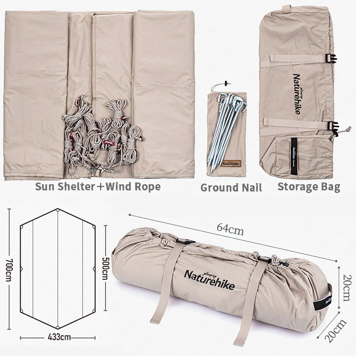  Tăng lục giác trung tâm Cắm Trại Naturehike cho những hoạt động tập thể 