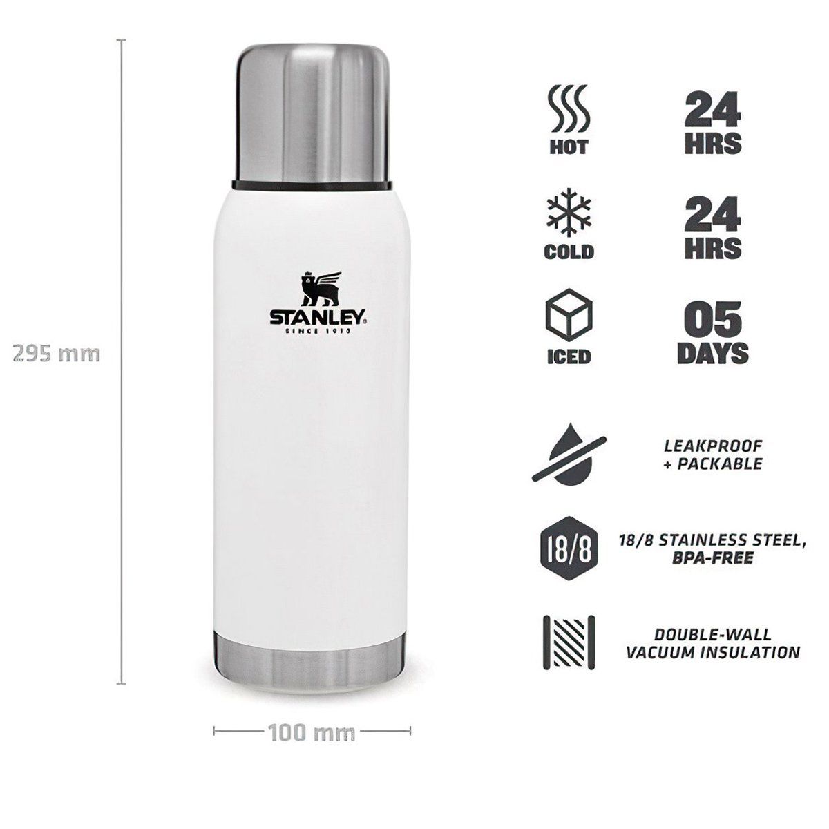  Bình Giữ Nhiệt Cắm Trại Stanley Adventure Stainless Steel Vacuum Bottle 1000ml 