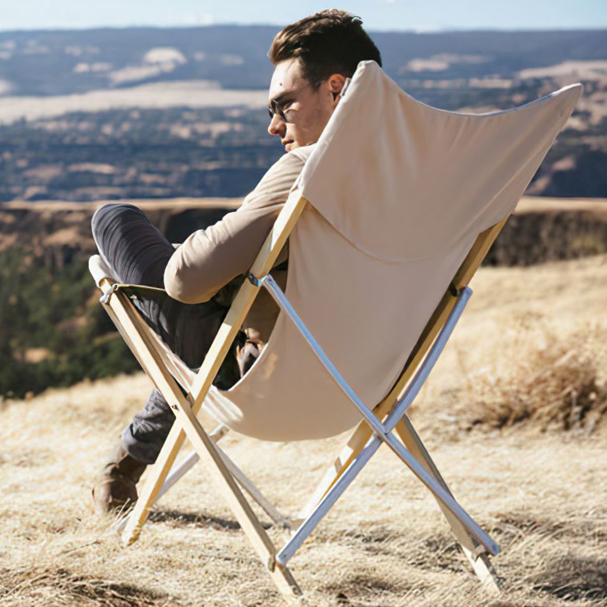  Ghế Gấp Gọn Có Tựa Lưng Cắm Trại Du Lịch Snowpeak Take Chair Long 