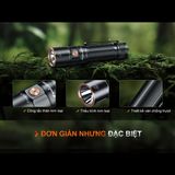  Đèn pin cắm trại FENIX E28R V2.0 nhỏ gọn sáng 1700 lumen chiếu xa 273m sạc USB C pin sạc 18650 3400mAh 