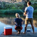  Ghế Xếp Cắm Trại Inox Có Lưng Tựa, Gấp Gọn Siêu Nhẹ 