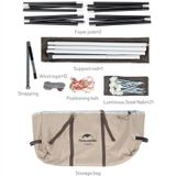  Lều Cắm Trại 3-4 Người Naturehike Pyramid Tent NH20ZP013 