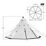  Lều Cắm Trại 8 Người Naturehike Pyramid Tent 
