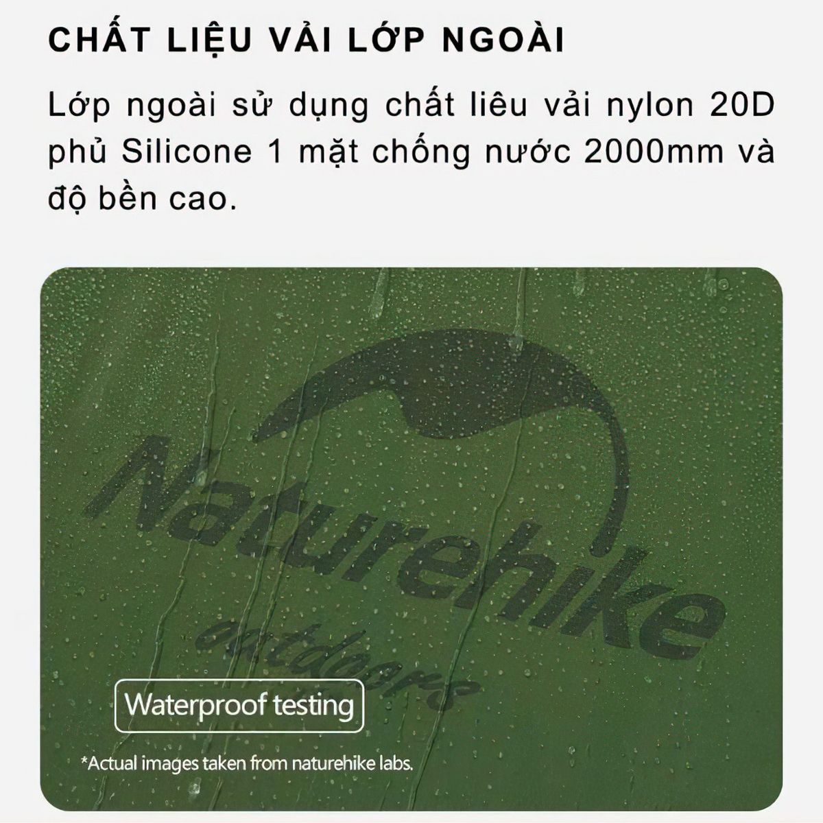  Lều Cắm Trại Chóp Bushcraft 1 Người 2 Lớp Naturehike 