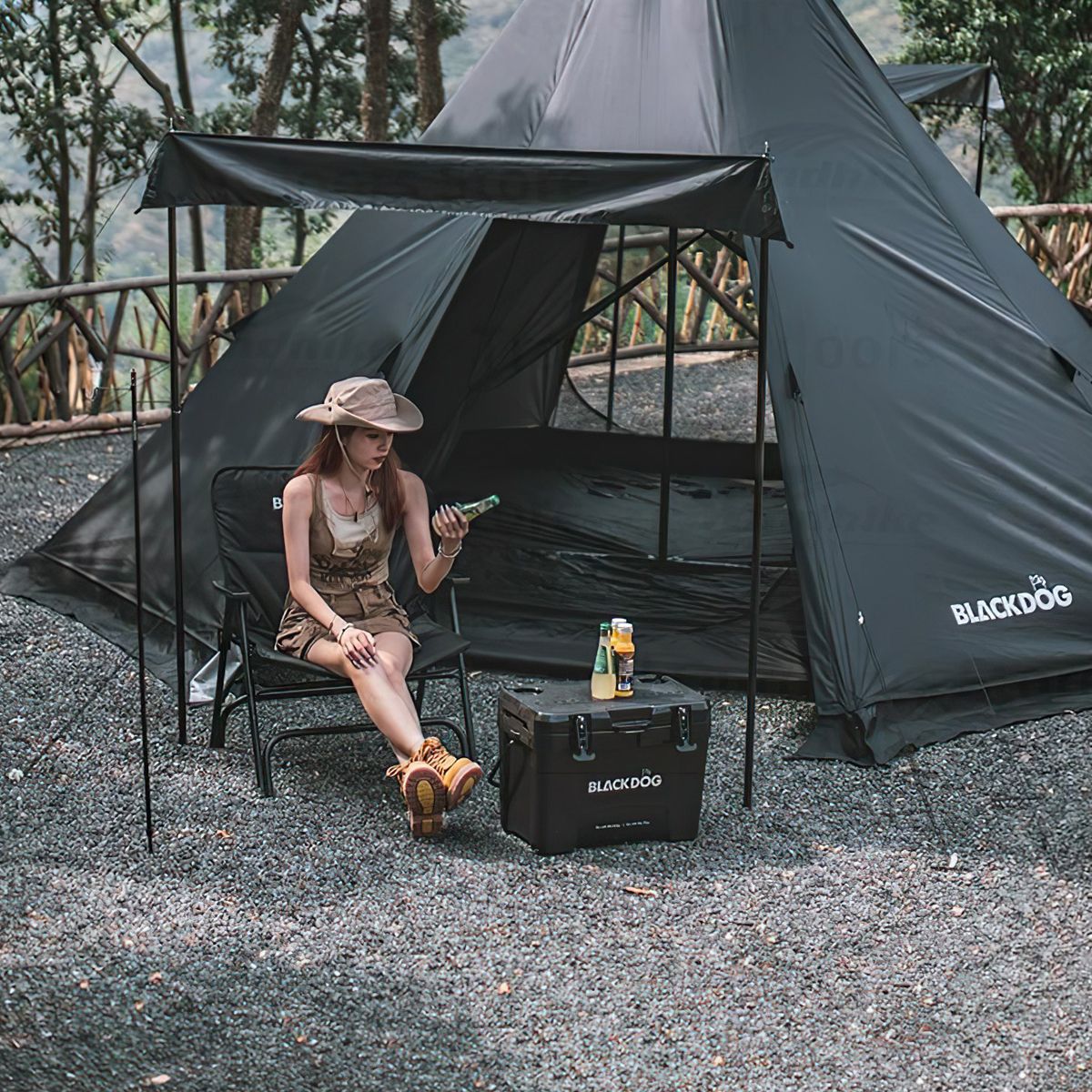  Lều Cắm Trại Du Lịch Blackdog Large Pyramid Tent 