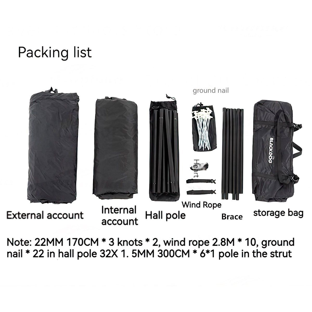  Lều Cắm Trại Du Lịch Blackdog Large Pyramid Tent 