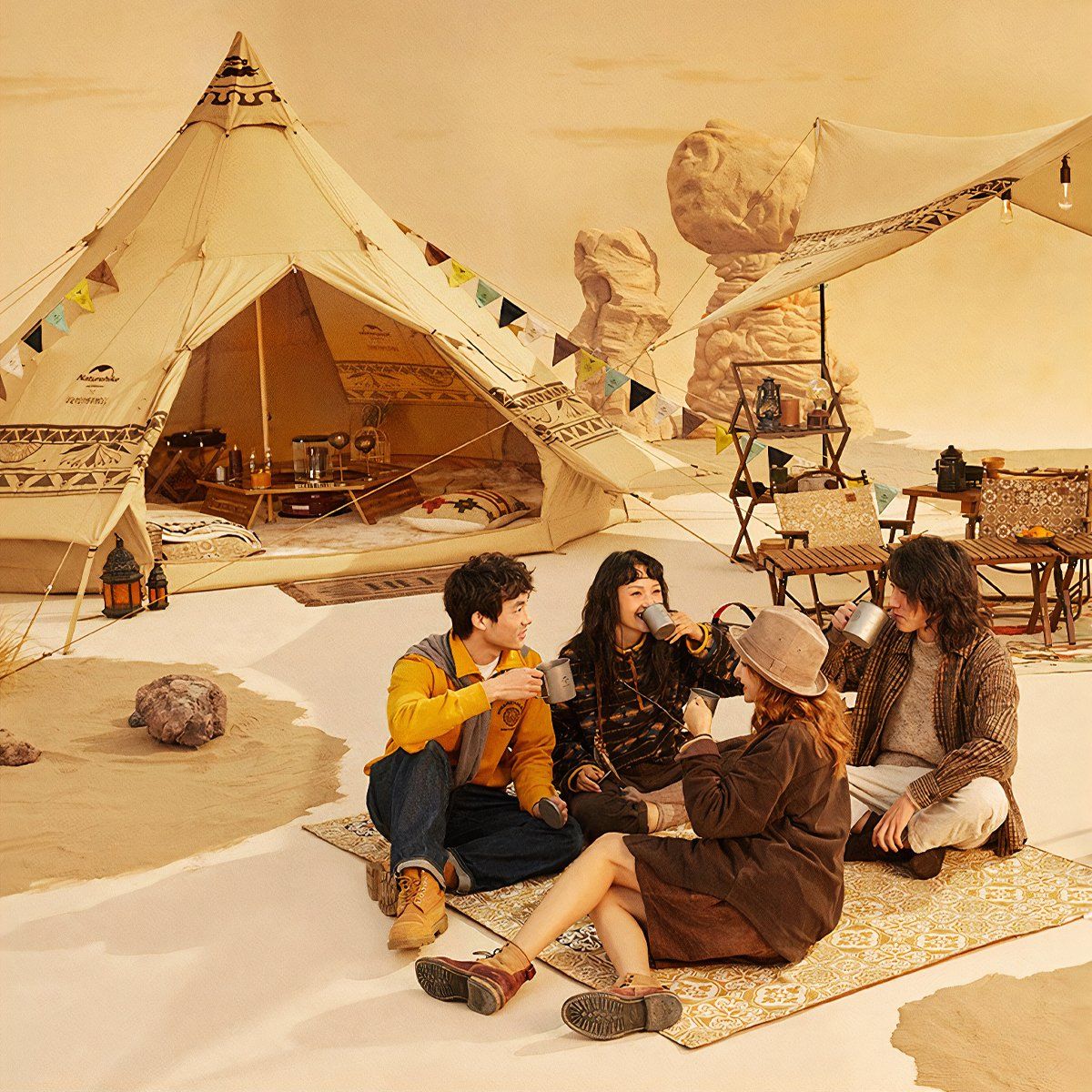  Lều Cắm Trại Mông Cổ Glamping – Bộ Sưu Tập Con Đường Tơ Lụa Naturehike 