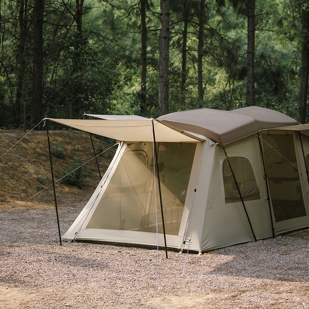  Lều Trung Tâm Cắm Trại Glamping Cho 2 – 3 Người Cloud vessel fast tunnel tent Naturehike 