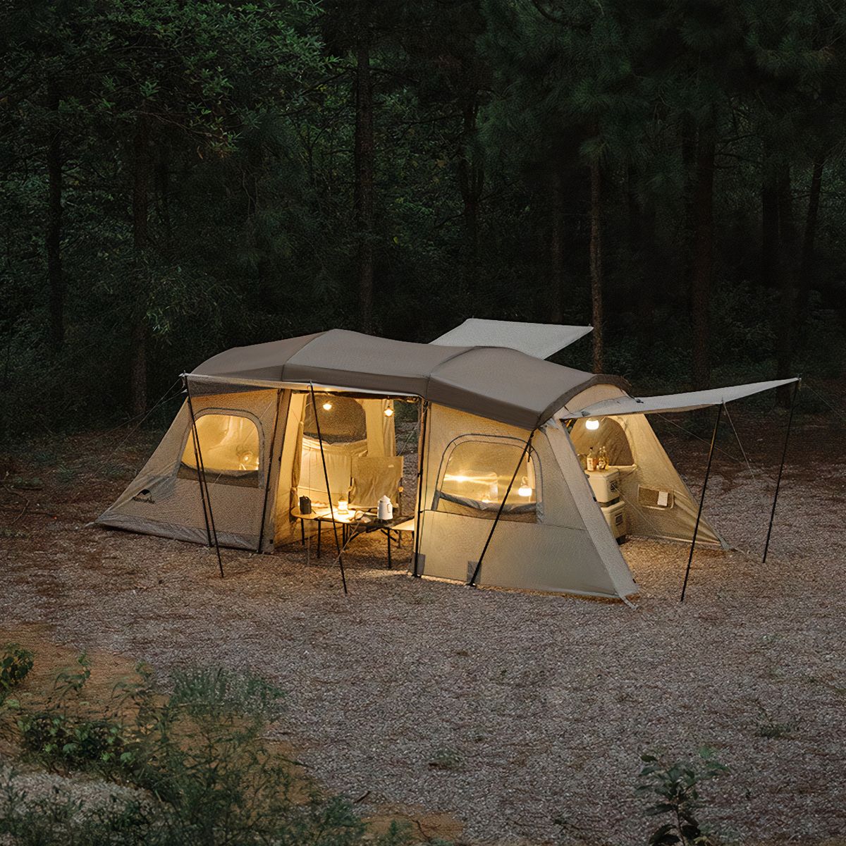  Lều Trung Tâm Cắm Trại Glamping Cho 2 – 3 Người Cloud vessel fast tunnel tent Naturehike 