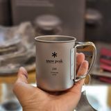  Ly Titan Siêu Bền Và Siêu Nhẹ Cắm Trại Du Lịch Snowpeak Titanium Single Wall Cup 220ml – 450ml 