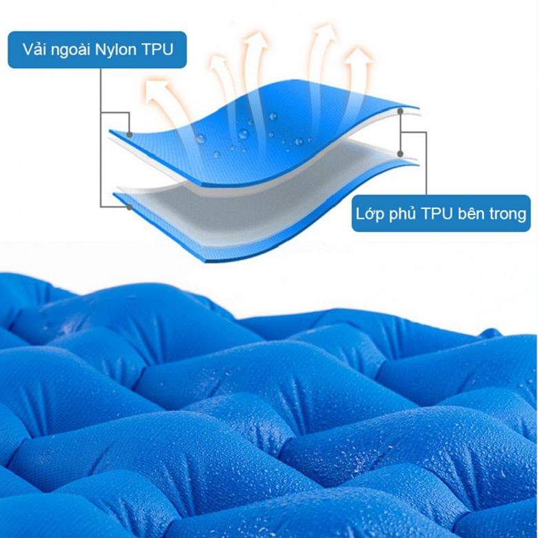  Đệm Hơi Cắm Trại 2 người nằm Naturehike Nylon TPU Inflatable Mattess for 2P 
