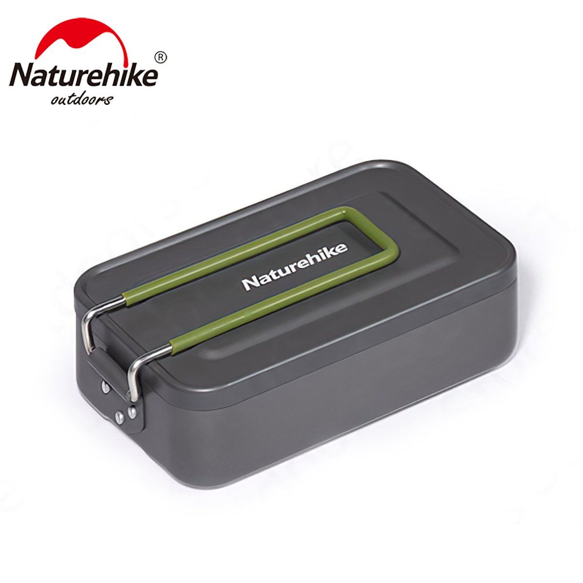  Hộp Nấu Ăn Bằng Nhôm Cắm Trại Có Tay Cầm Naturehike Aluminum Alloy Square Lunch Box 