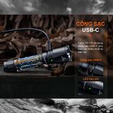  Đèn pin cắm trại FENIX TK11R sáng 1600 lumen chiếu xa 420m pin sạc 18650 