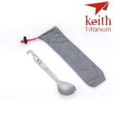  Muỗng Cắm Trại Keith Titanium Spork with Bottle Opener 