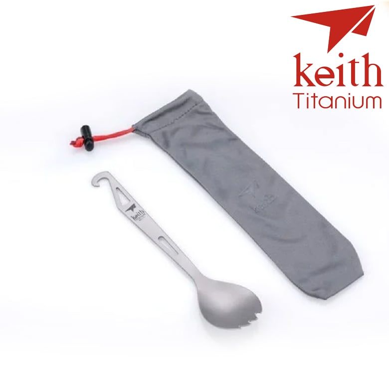  Muỗng Cắm Trại Keith Titanium Spork with Bottle Opener 