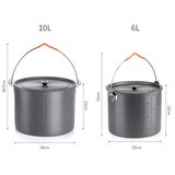  Naturehike Bộ Nồi Treo Cắm Trại NH19CJ003 Hai Mẫu 6 Và 10 Lít 