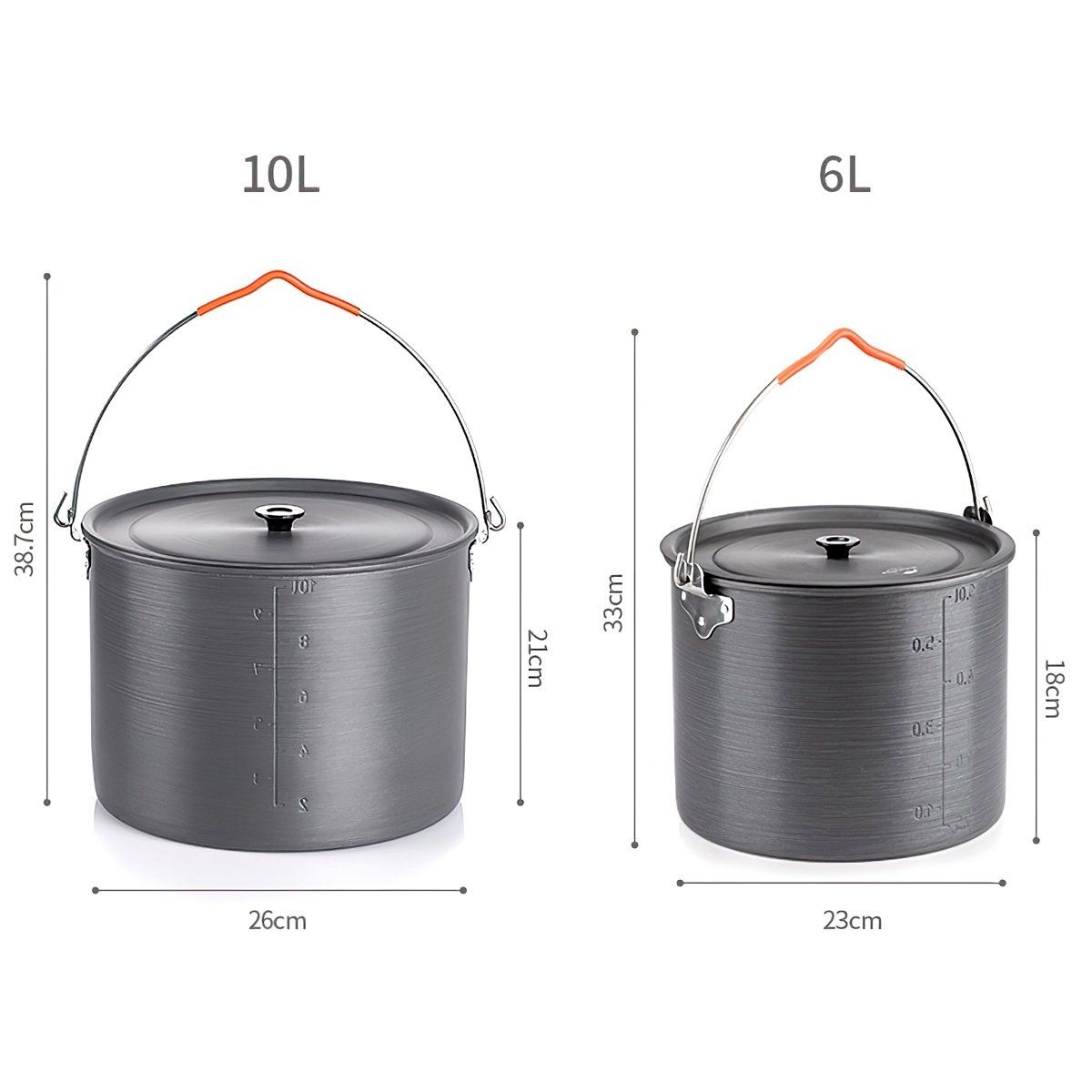  Naturehike Bộ Nồi Treo Cắm Trại NH19CJ003 Hai Mẫu 6 Và 10 Lít 