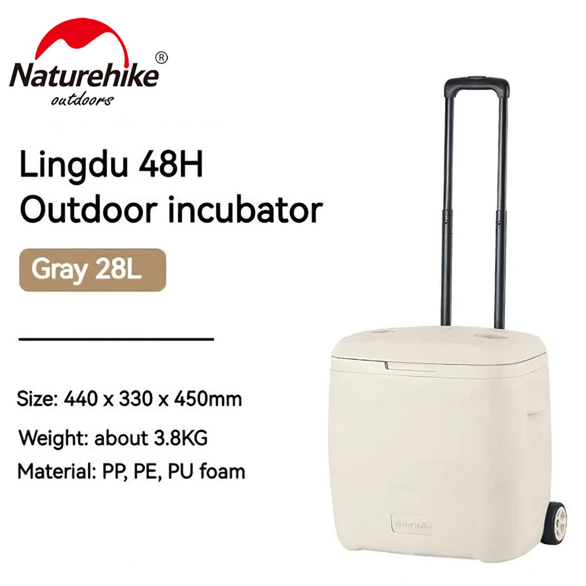  Thùng Giữ Nhiệt Cắm Trại 48H Kháng Khuẩn Cao Cấp Naturehike CNK2300BS013 