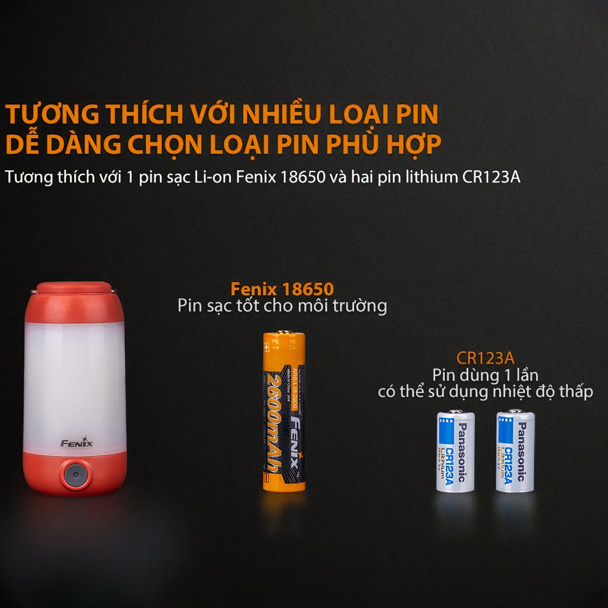  Đèn Pin Cắm Trại FENIX CL26R Độ Sáng 400 Lumen 