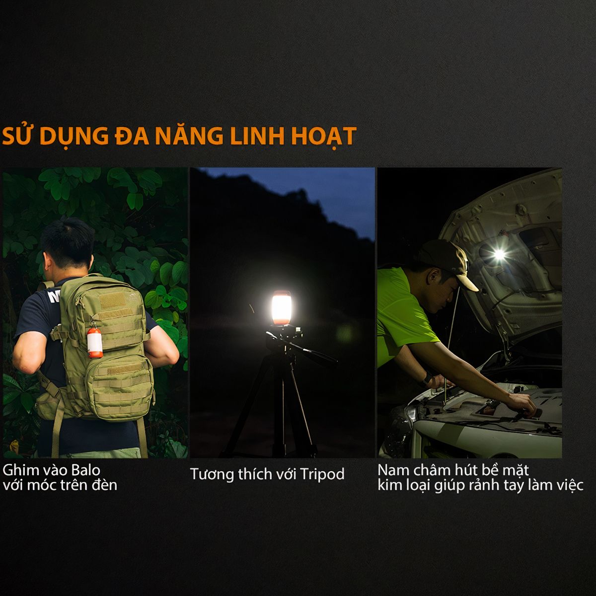  Đèn Pin Cắm Trại FENIX CL26R Độ Sáng 400 Lumen 
