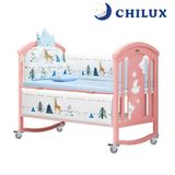  Nôi Cũi Đa Năng 6 Chế Độ Chilux Peace – Pink ( COMBO 2 ) 