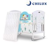  Nôi Cũi Đa Năng 6 Chế Độ Chilux Peace – White ( COMBO 1 ) 