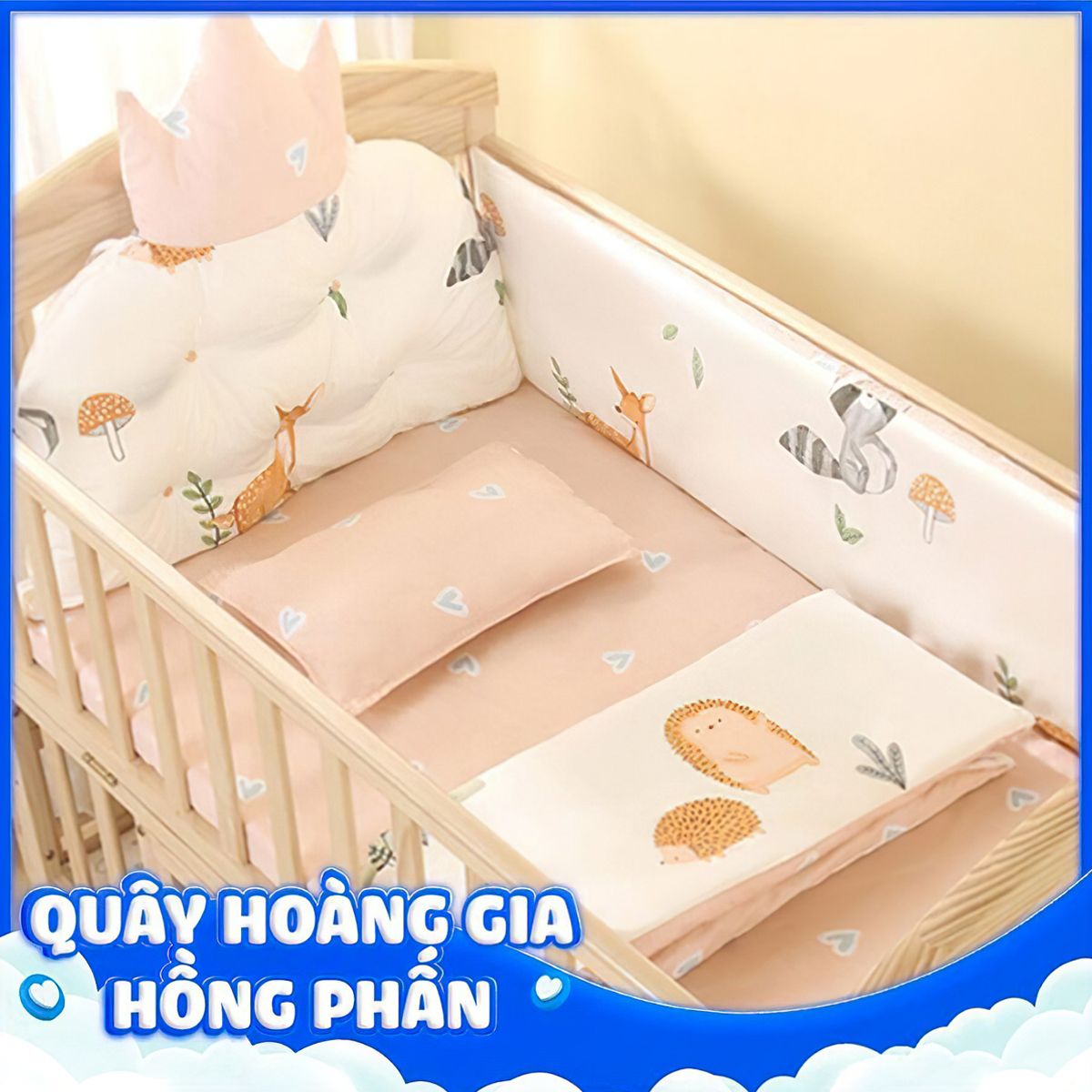  Nôi Cũi Đa Năng 6 Chế Độ Chilux Peace – Pink ( COMBO 2 ) 