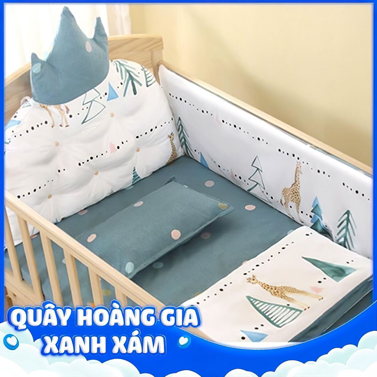  Nôi Gỗ Cho Bé 6 Chế Độ Chilux Peace – Natural ( COMBO 5 ) 