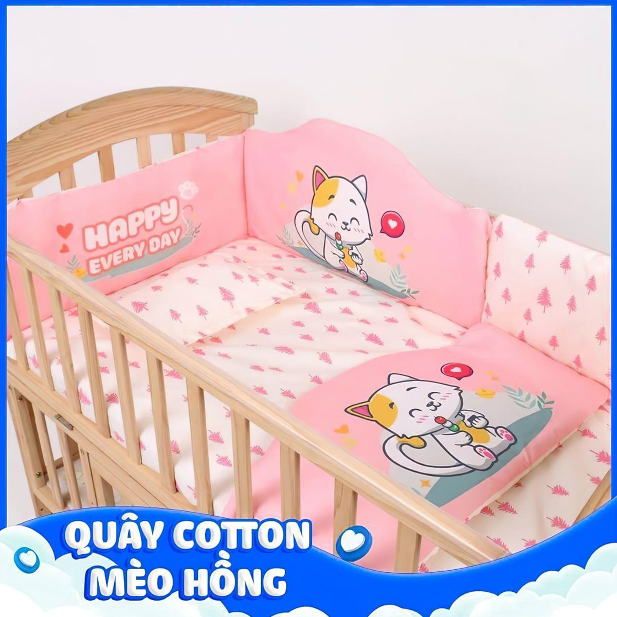  Nôi Cũi Đa Năng 6 Chế Độ Chilux Peace – Pink ( COMBO 2 ) 